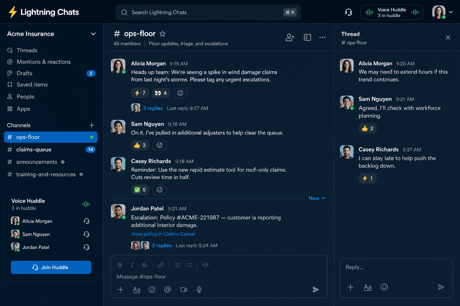 Lightning Chats product preview